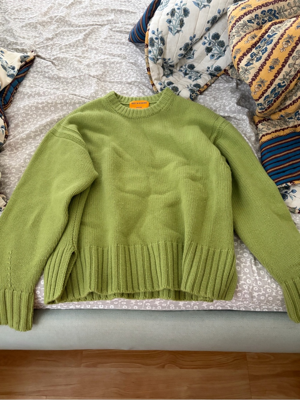 Lime Crewneck Knit Sweater - Women's Everyday Pullover